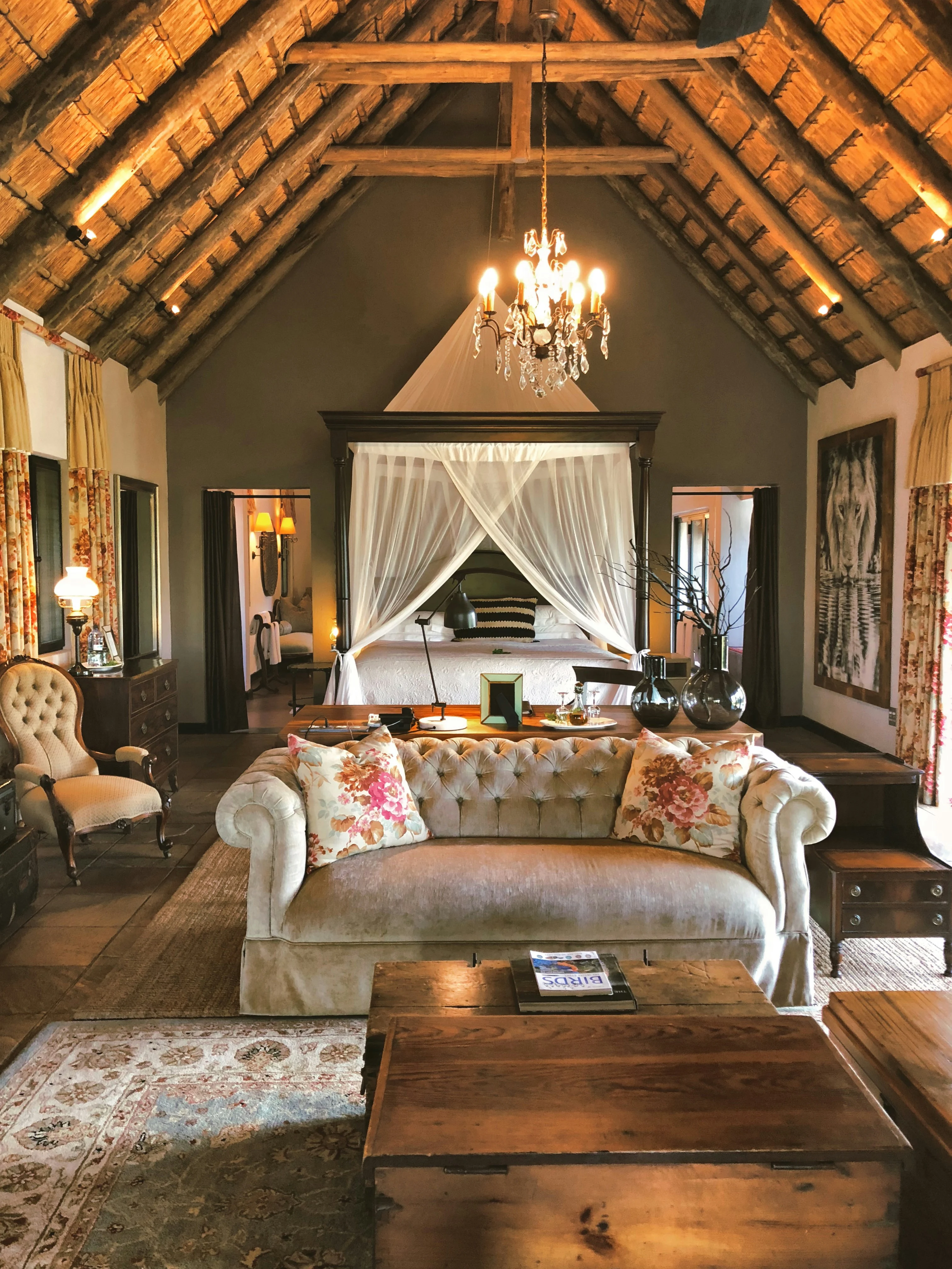 The Marula Suite. Our flagship suite, under thatch with its own plunge pool.